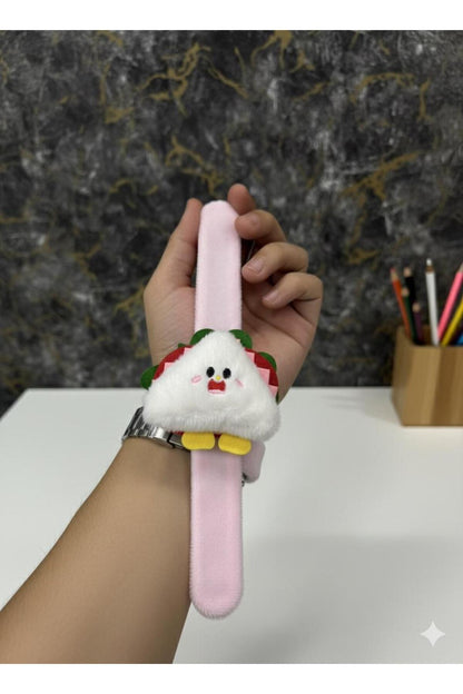 Taco Toka Peluş Bileklik Oyuncak – Bileğe Vurunca Sarılan Slap Bileklik, Çok Amaçlı Saç Tokası