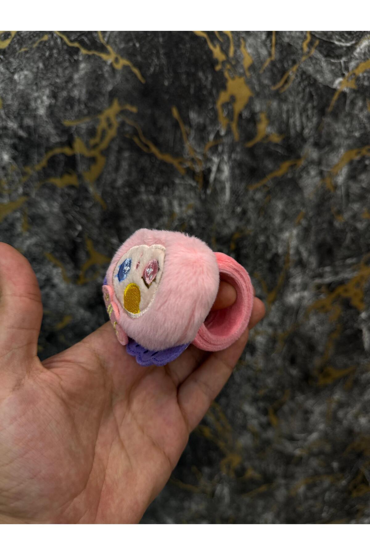 Ay Tavşanı Kola Sarılan Ay Tavşanı Bileklik Oyuncak - Saç Tokası Çok Amaçlı Aksesuar Pembe