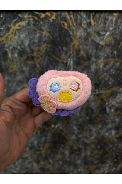 Ay Tavşanı Kola Sarılan Ay Tavşanı Bileklik Oyuncak - Saç Tokası Çok Amaçlı Aksesuar Pembe