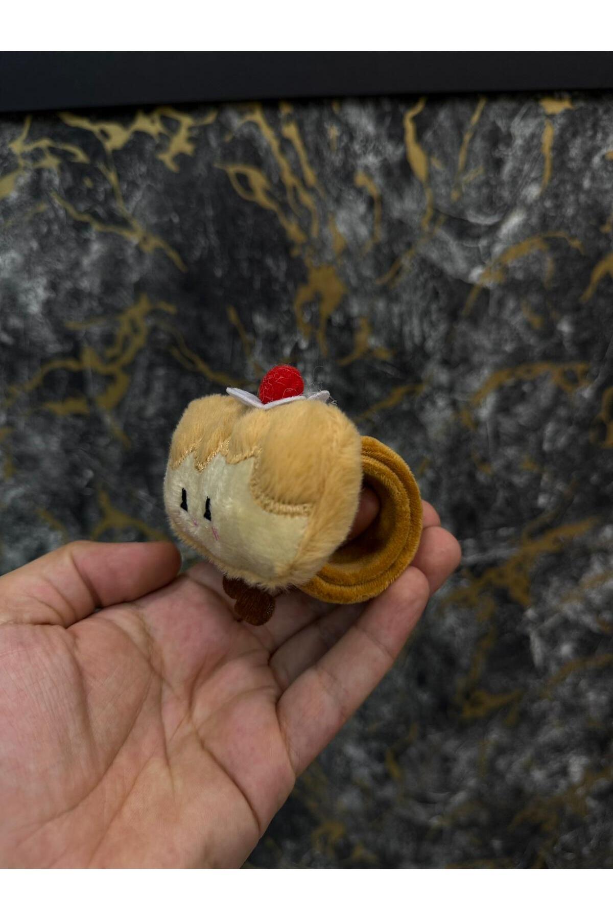 Pasta Dilimi Peluş Bileklik Oyuncak – Bileğe Vurunca Sarılan Slap Bileklik, Çok Amaçlı Saç Tokası