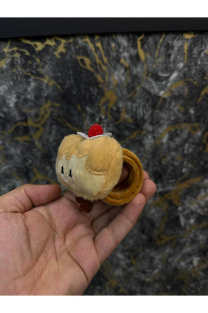 Pasta Dilimi Peluş Bileklik Oyuncak – Bileğe Vurunca Sarılan Slap Bileklik, Çok Amaçlı Saç Tokası