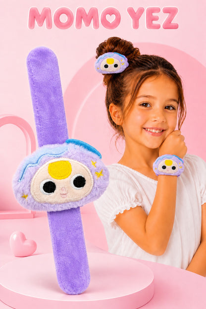 Lily Peluş Bileklik Oyuncak – Bileğe Vurunca Sarılan Slap Bileklik, Çok Amaçlı Saç Tokası