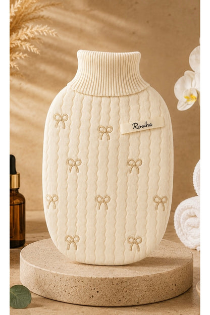 1 Adet Ekru Premium Banyo Duş Kesesi Peeling Eldiveni %100 Natural Normal Ciltler Için