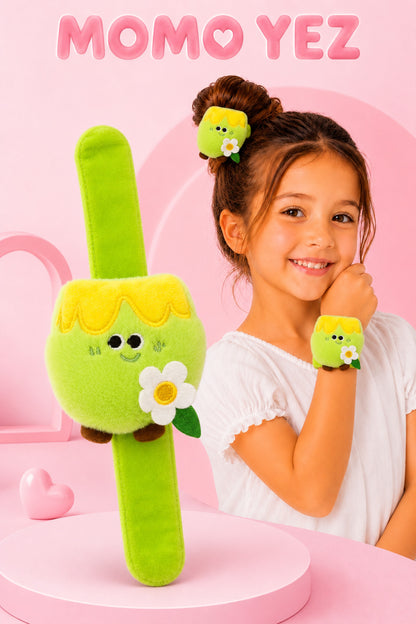 Avokado Peluş Kola Sarılan Avokado Bileklik Oyuncak - Saç Tokası Çok Amaçlı Aksesuar
